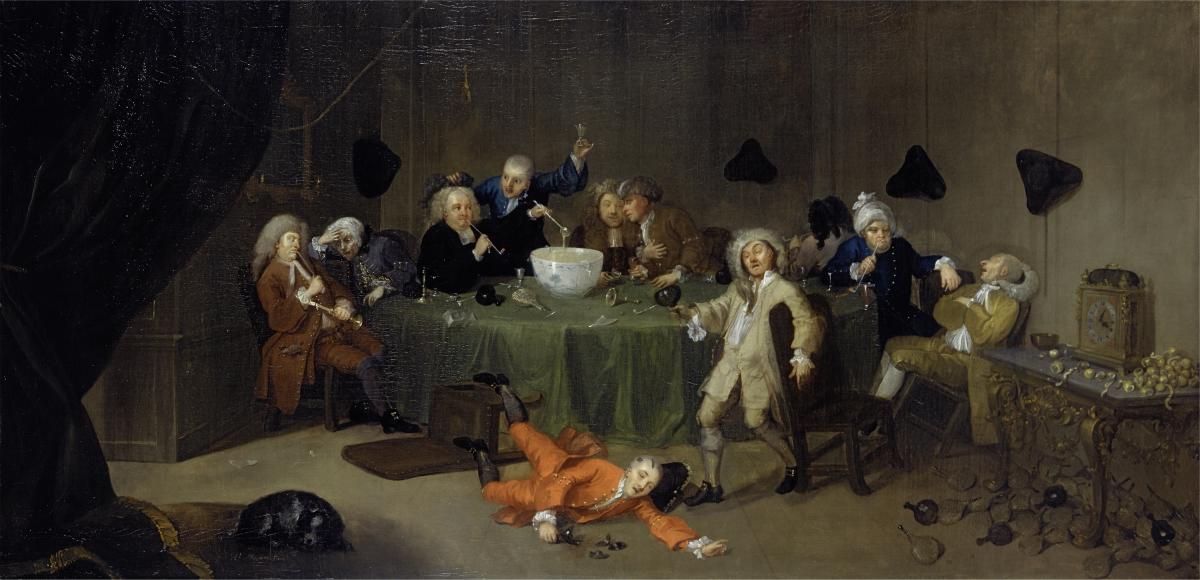 William Hogarth – A Midnight Modern Conversation, around 1732 (photo: The Yorck Project, 2002)