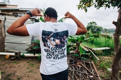 Citizen Boy in the the backyard of his family house in Avoca Hills, Durban 2016 (photo: Thomas Burkhalter, Norient)