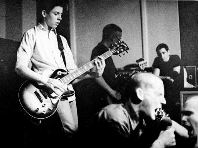 Members of the hardcore punk rock band Minor Threat. Performing at The Wilson Center in Washington, D.C. (photo: Malcolm Riviera)