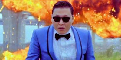Snapshot of pop artist PSY in his music video «Gentleman»˛