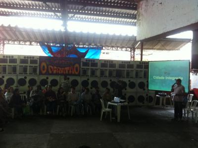 UPP Social Forum for favela of Cantagalo, inside quadra where baile also occurs