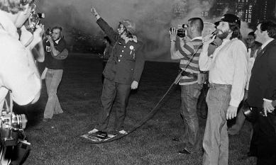 Steve Dahl at Disco Demolition Night (photo: Getty/Paul Natkin) 