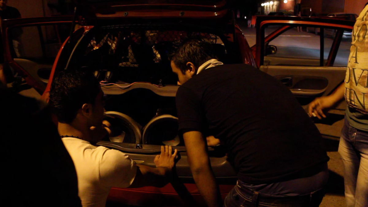 First iteration of «Automobile», a sound performance for cars by Joe Namy at Ashkal Alwan, Beirut, 2012 (photo: Joe Namy).