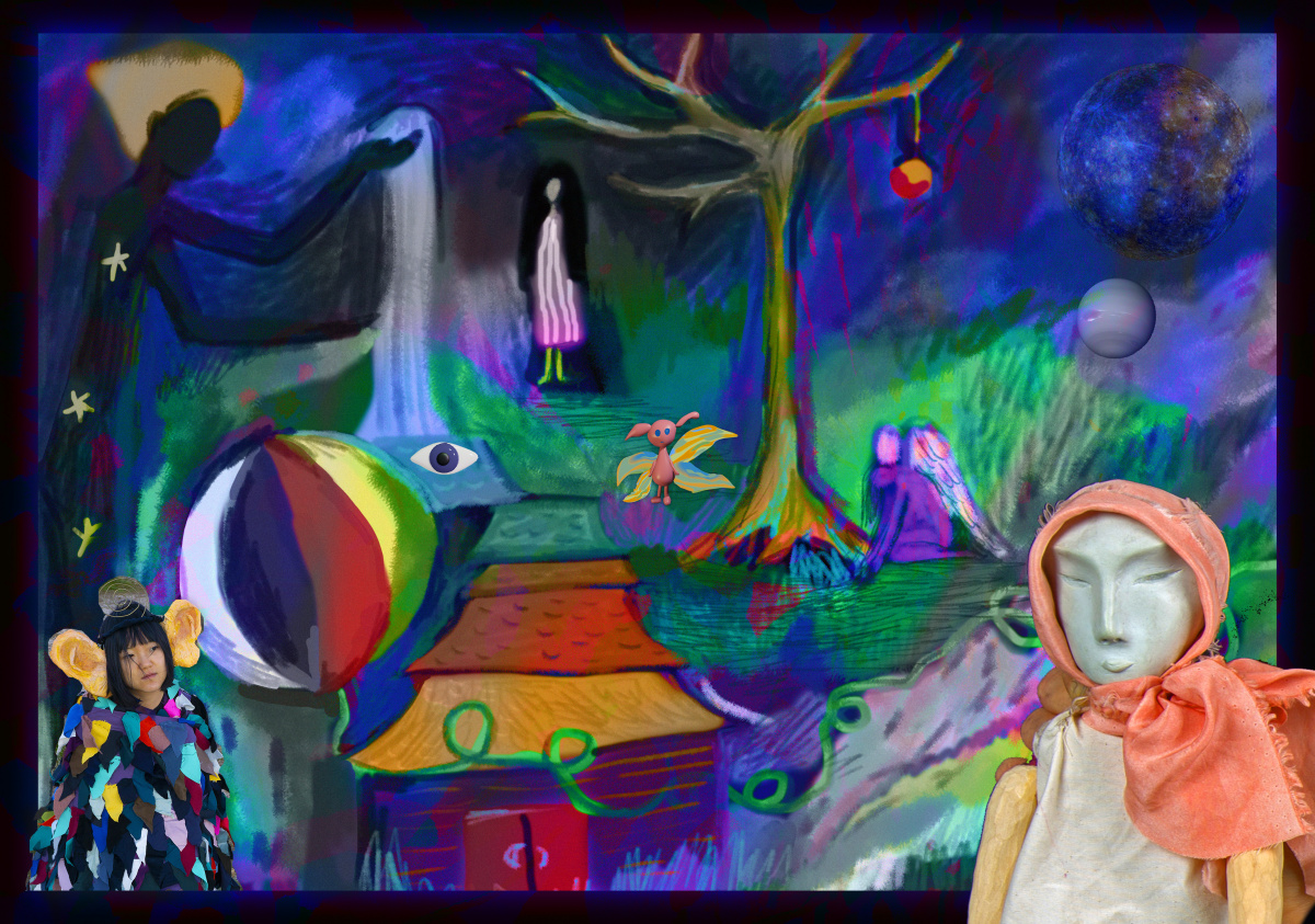 Collage by Connie Fu, a Seattle-based sound artist, producer, and synthesist, and participant of the «Radio Building» workshop OneBeat residency program in New York, 2021.