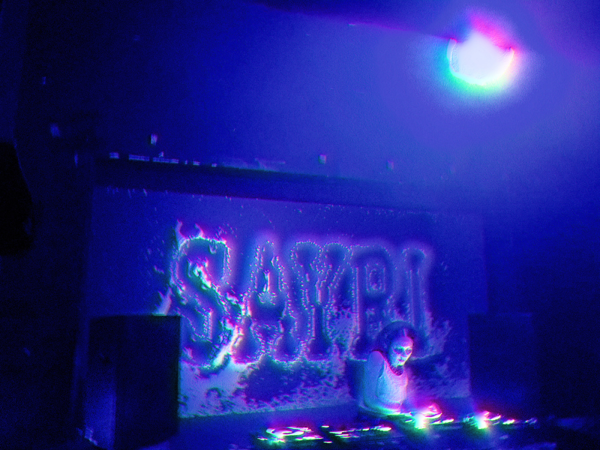 SAYRI Club night at Macao in Milan, 2020 (photo: courtesy of Sonia Garcia; additional design by Marina Benetti).