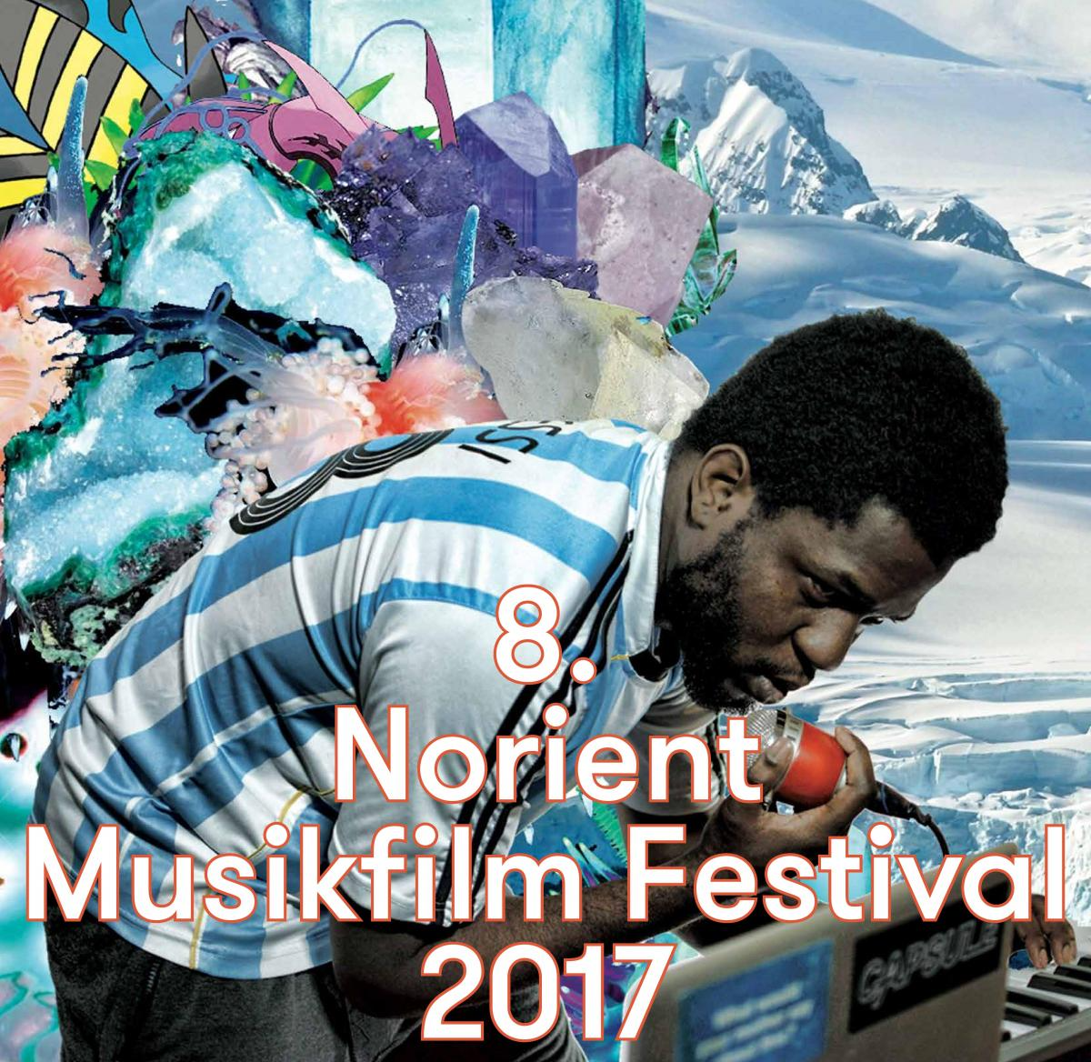 Cover Artwork 8th Norient Musikfilm Festival 2017 (design: Chino Amobi, layout: Annegreth Schärli)