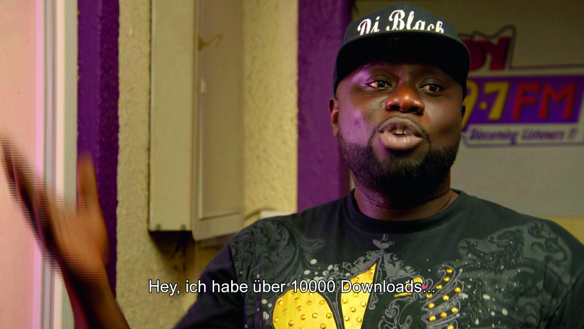 DJ Black (Filmstill: Thomas Burkhalter & Peter Guyer: Ghana is the Future, XL-Teaser from upcoming film project contradict)