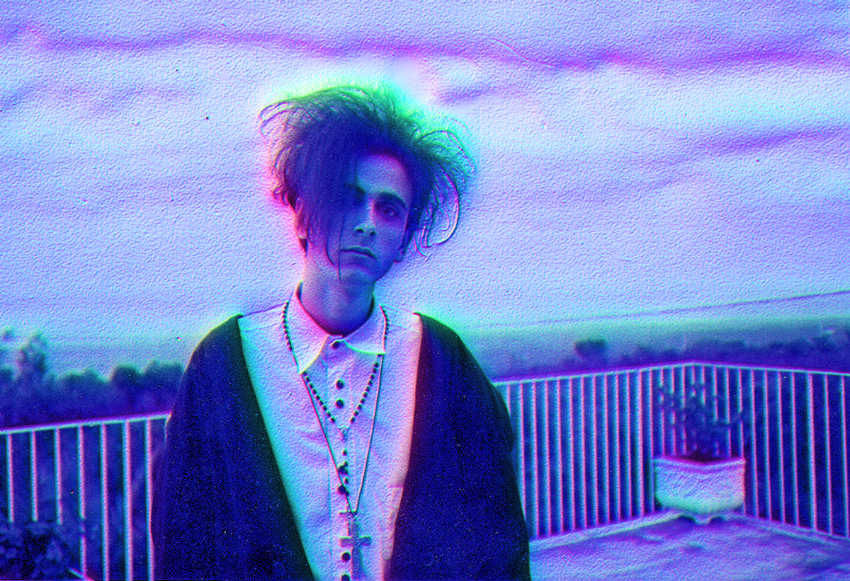 Seb Patane as a young Sicilian dark goth (courtesy of the author; additional design by Marina Benetti).