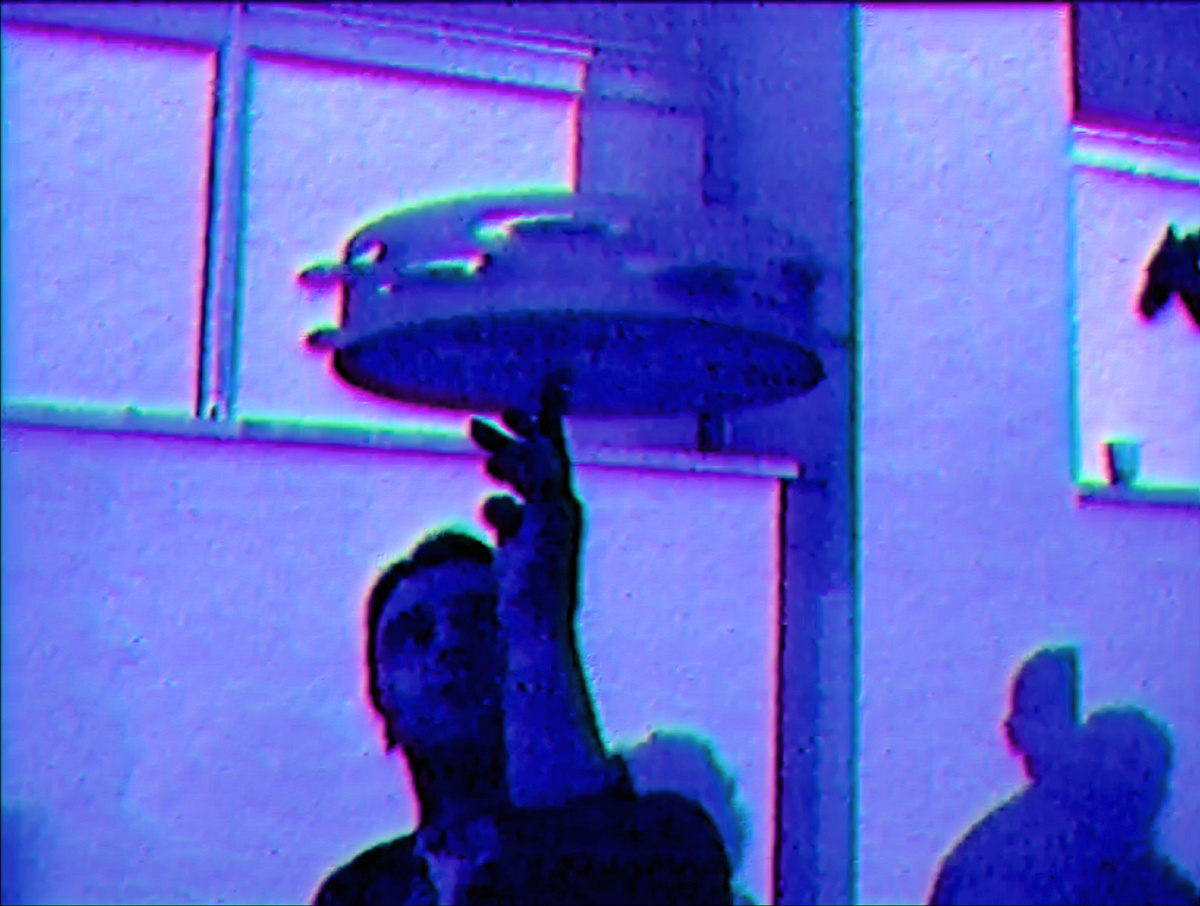Still from a video shot during a performance of tecnopizzica at a carnival party at Università di Lecce in 1998 (Piero Fumarola’s personal archive; image courtesy of Giovanna Martelloni and Ernesto Fumarola; additional design by Marina Benetti).