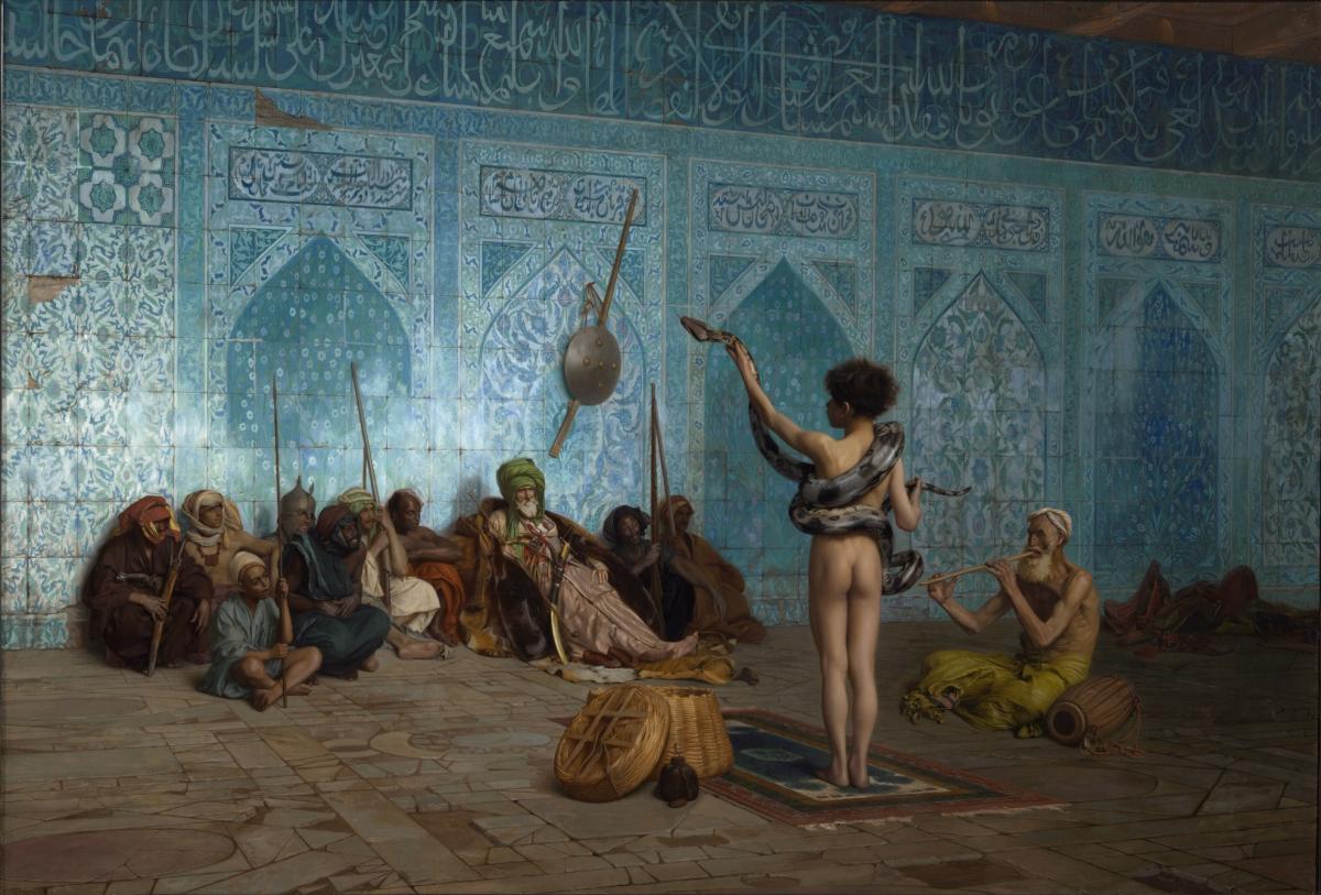 Jean-Léon Gérôme (1824–1904) «The Snake Charmer» verwendet Edward Said für das Cover von Orientalism