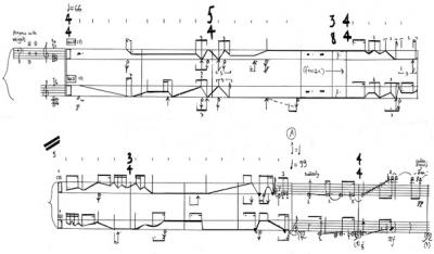 Die erste Seite der Partitur von Annesly Black’s Komposition «4238 de Bullion».