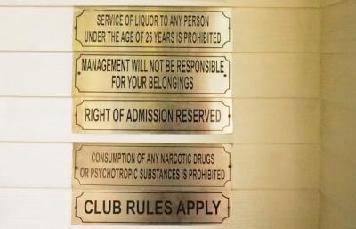 Club Rules at Summerhouse Café