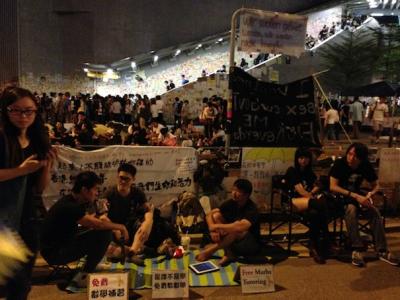 One of many free help stations for students to do their homework (photo: Winnie Lau)