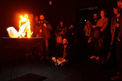 The Stinky Singer @ Kunstraum Bethanien Berlin (photo: Norient, Nils Volkmann)