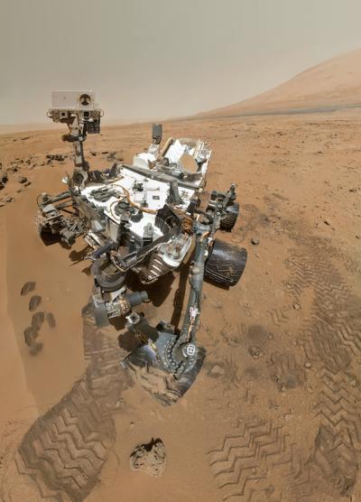 Selbstportraits des Mars-Roboters Curiosity am 31. Oktober 2012 (photo: Wikipedia)