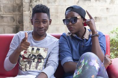 The Weezy (producer) and Keko (rapper) in Kampala (photo: Thomas Burkhalter)