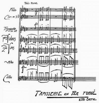 Eric Satie, Musique d’ameublement: «Tapisserie en Fer forgé», 1924