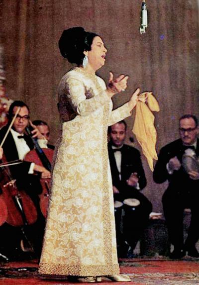 Umm Kulthum auf der Bühne