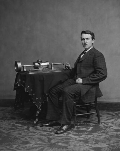 Edison und Phonograph.
