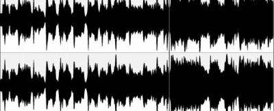 This excerpt marks the rhythmic and energetic difference between the ska and the hard rock/punk idiom (separated by the vertical line at 35.5s) in Svoboda's Mama Anarkhiia.