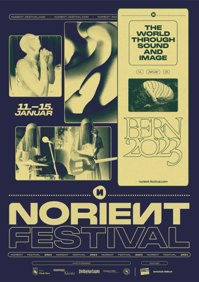 Poster 12. Norient Festival 2023, Design: Sergio Salazar (La Paz, Bolivia)