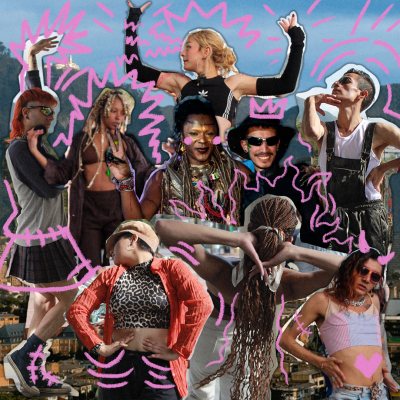Collage «Oasis in the Mountains» (photos and collage: Vera Fonseca).