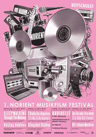 Poster 1. Norient Musikfilm Festival 2010, Design: The President (South Africa)