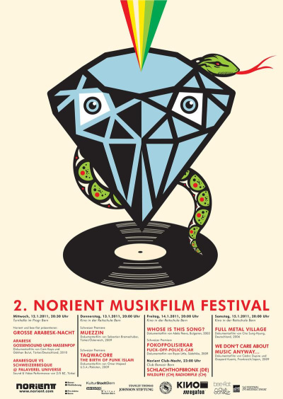 Poster 2. Norient Musikfilm Festival 2011, Design: The President (South Africa)